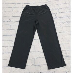 Slinky Brand Pants Women Small Black Elastic Waist Wide Leg Travel Comfort USA